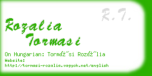 rozalia tormasi business card